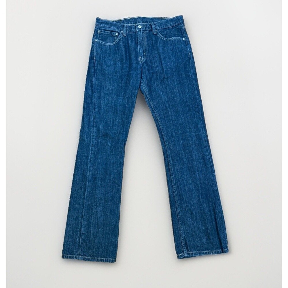 Levis Jeans Mens 34x34 Blue 527 Bootcut Western Cowboy Faded Denim Pants